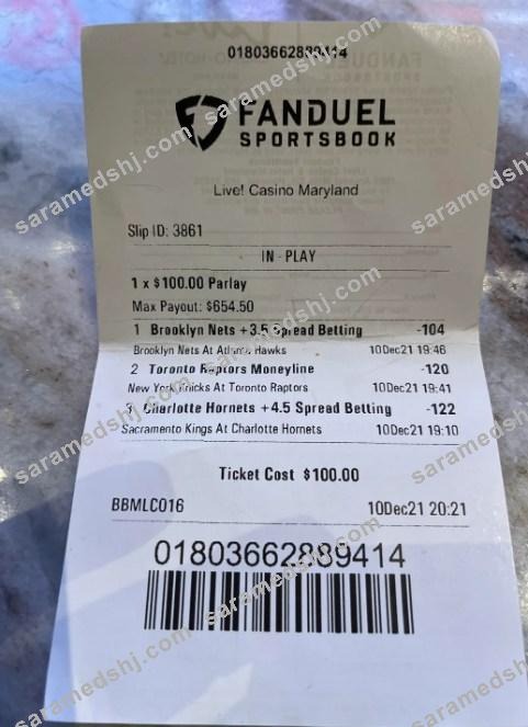 Fanduel sportsbook payment check